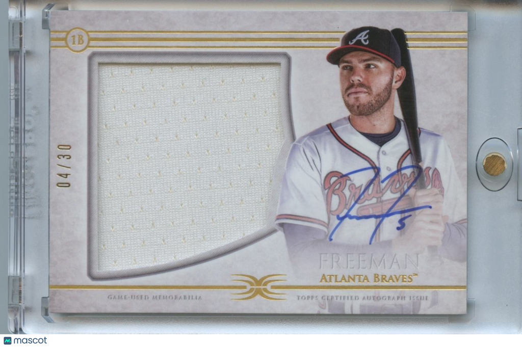 Freddie Freeman 2017 Definitive Auto Autograph Patch Atlanta Braves 4/30