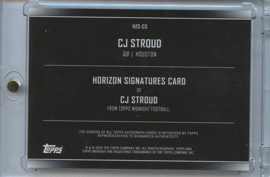 C.J. Stroud 2024 Topps Midnight Auto Autograph Houston Texans 40/75