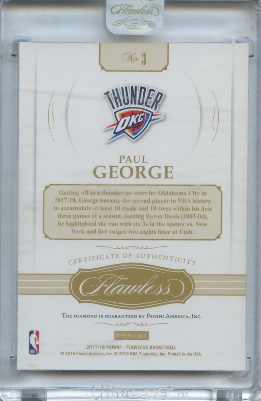 Paul George 2017-18 Flawless Diamond Gem Oklahoma City Thunder 17/20