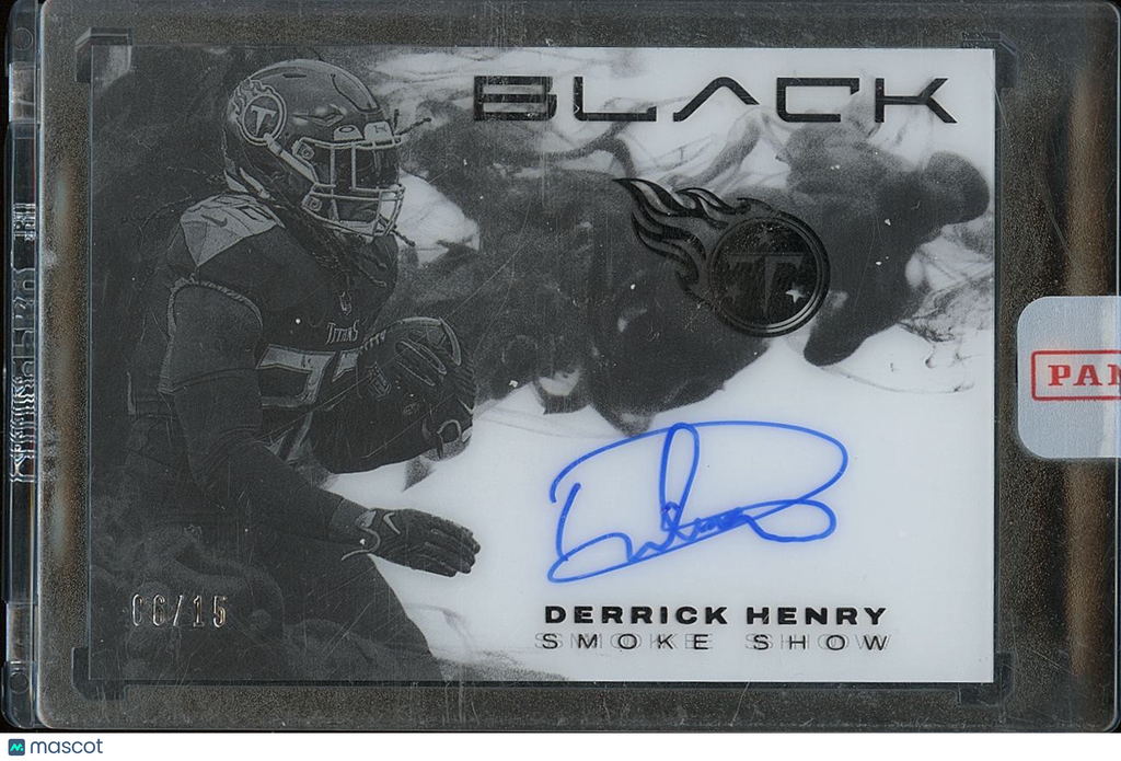 Derrick Henry 2023 Black Smoke Screen Auto Autograph Tennessee Titans 6/15