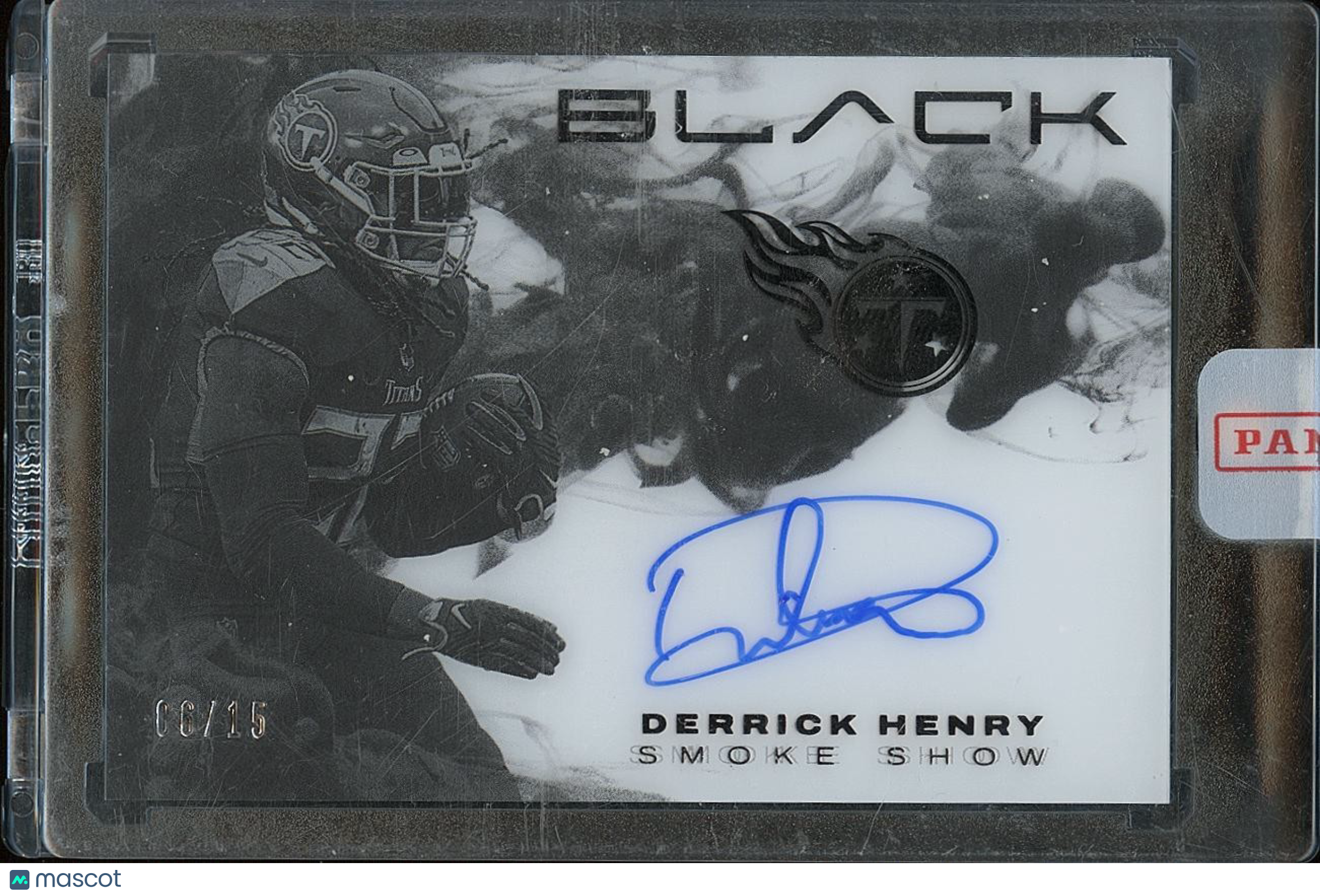 Derrick Henry 2023 Black Smoke Screen Auto Autograph Tennessee Titans 6/15