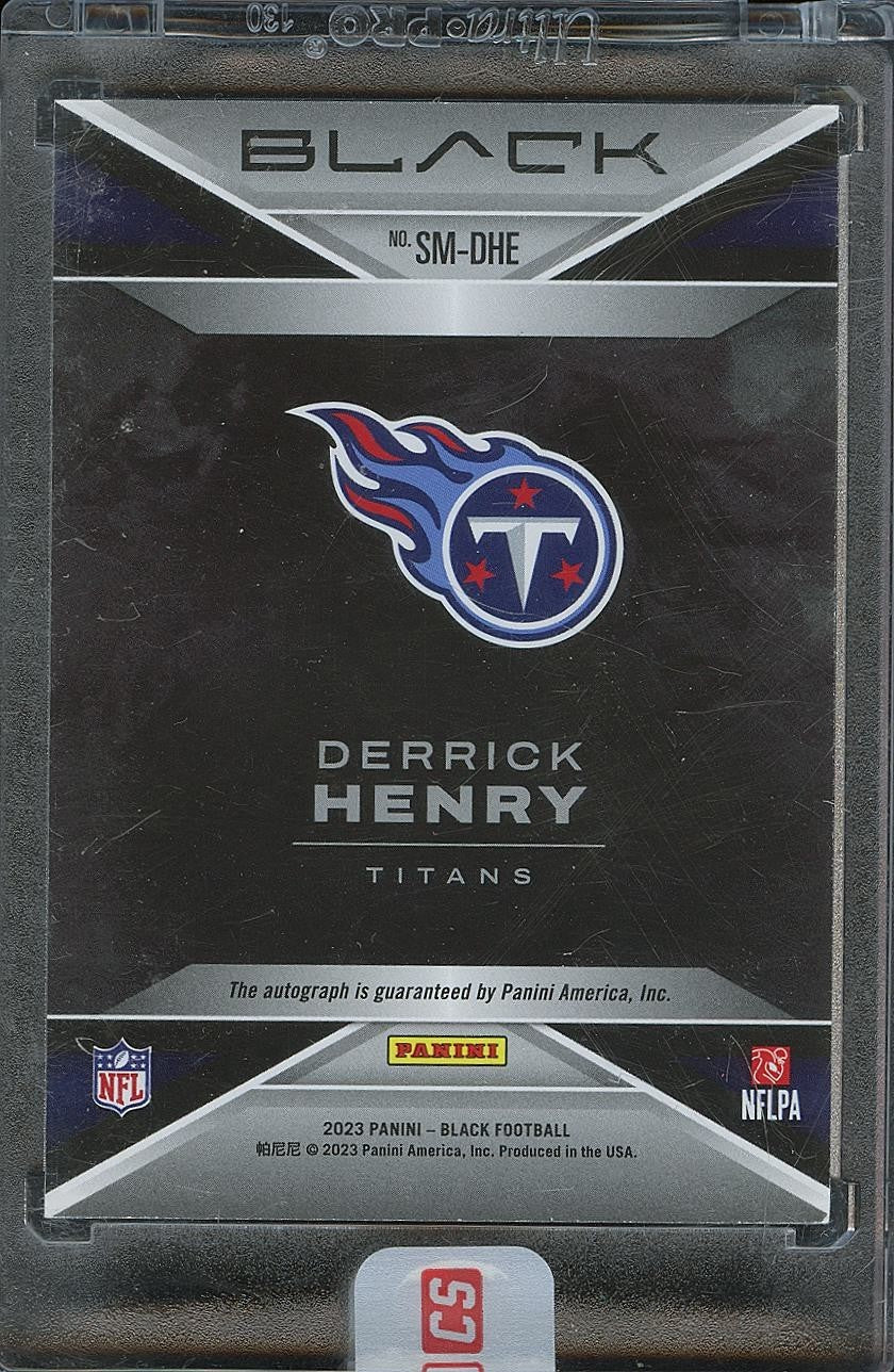 Derrick Henry 2023 Black Smoke Screen Auto Autograph Tennessee Titans 6/15