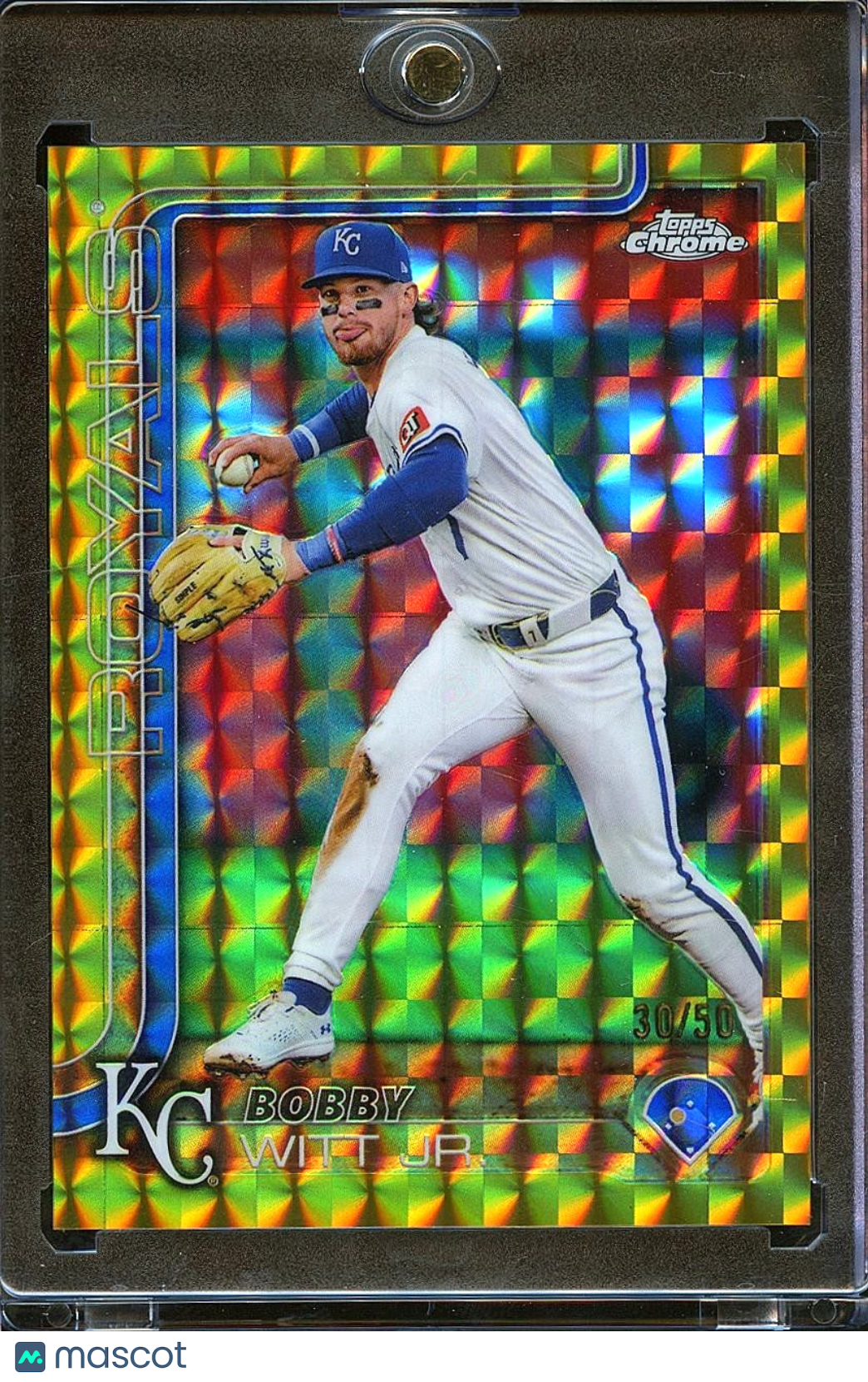 Bobby Witt Jr. 2025 Topps Chrome GOLD Geometric Refractor KC Royals 30/50