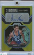Jerry West 2022-23 Prizm GOLD Auto Autograph Los Angeles Lakers 7/10