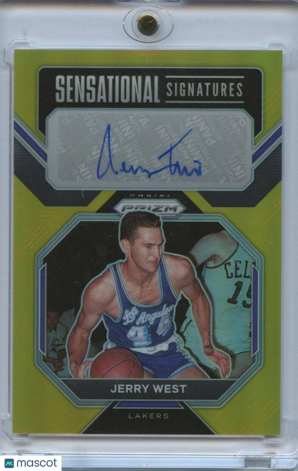 Jerry West 2022-23 Prizm GOLD Auto Autograph Los Angeles Lakers 7/10
