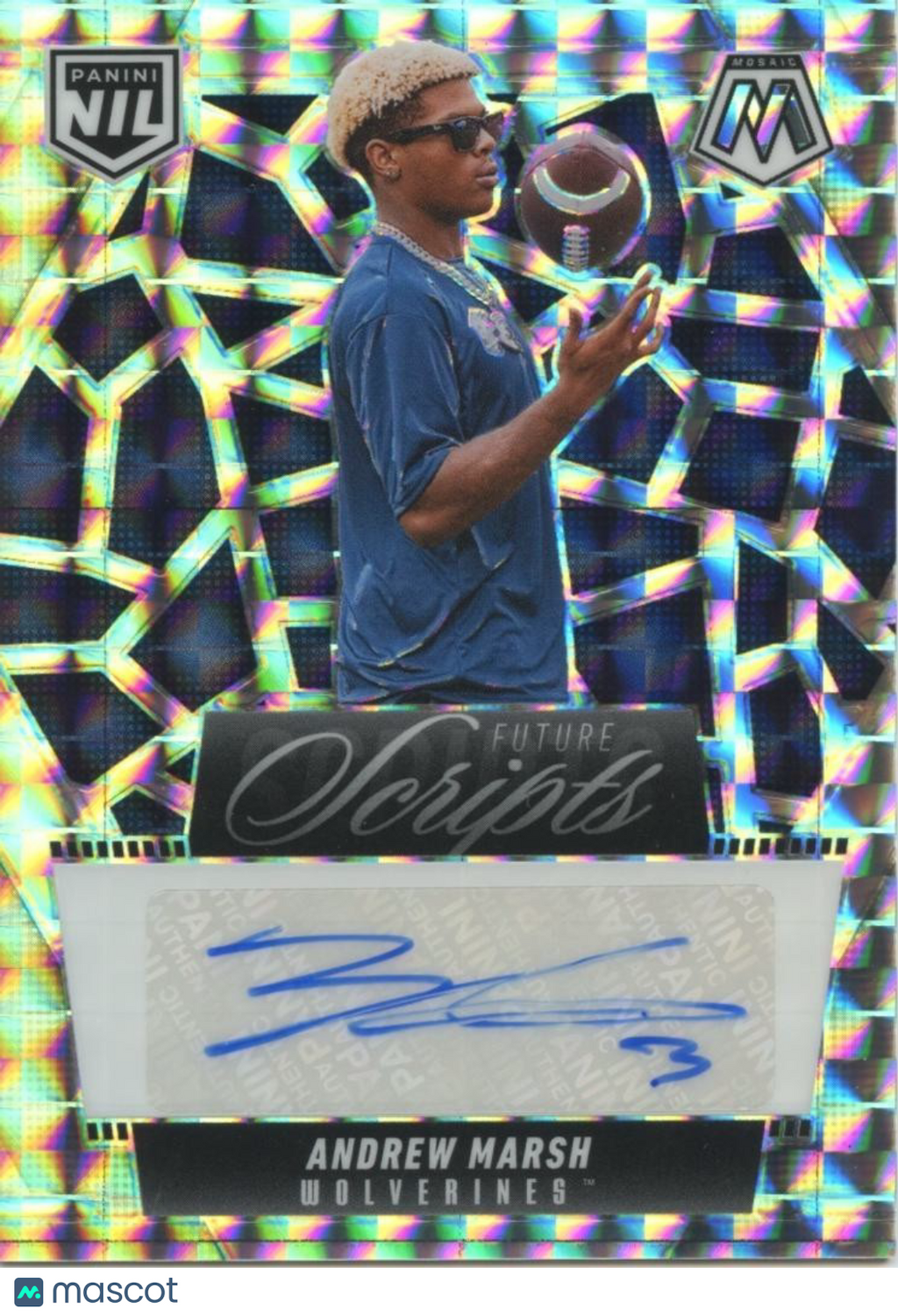 Andrew Marsh 2025 Mosaic NIL Auto Autograph RC Rookie Michigan Wolverines