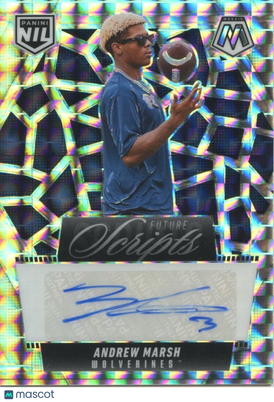 Andrew Marsh 2025 Mosaic NIL Auto Autograph RC Rookie Michigan Wolverines