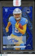 Tre Harris 2025 Mosaic Auto Autograph Blue Disco RC Los Angeles Chargers