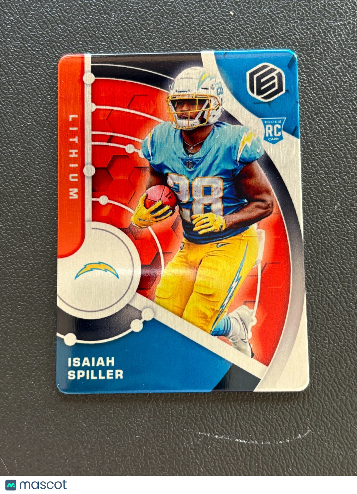 Isaiah Spiller 2022 Elements Lithium SSP Rookie RC Los Angeles Chargers 1/3