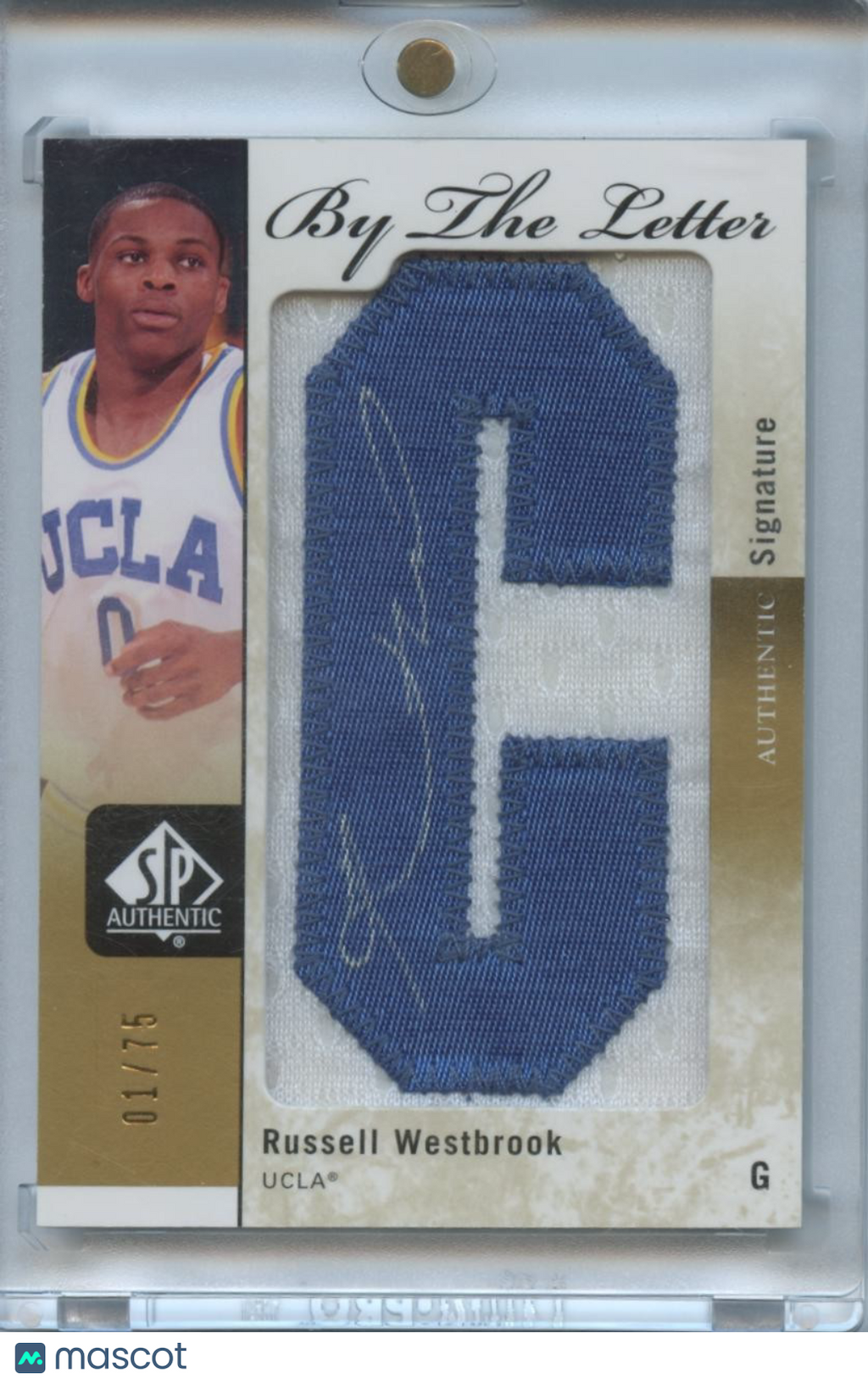 Russell Westbrook 2011-12 SP Authentic Auto Autograph "C" Patch UCLA 1/75