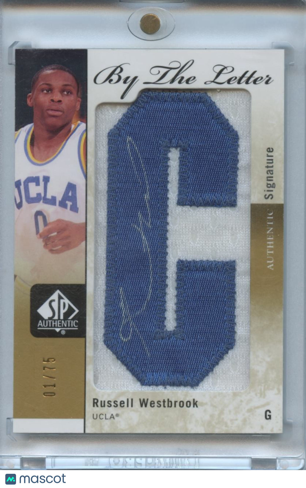 Russell Westbrook 2011-12 SP Authentic Auto Autograph "C" Patch UCLA 1/75