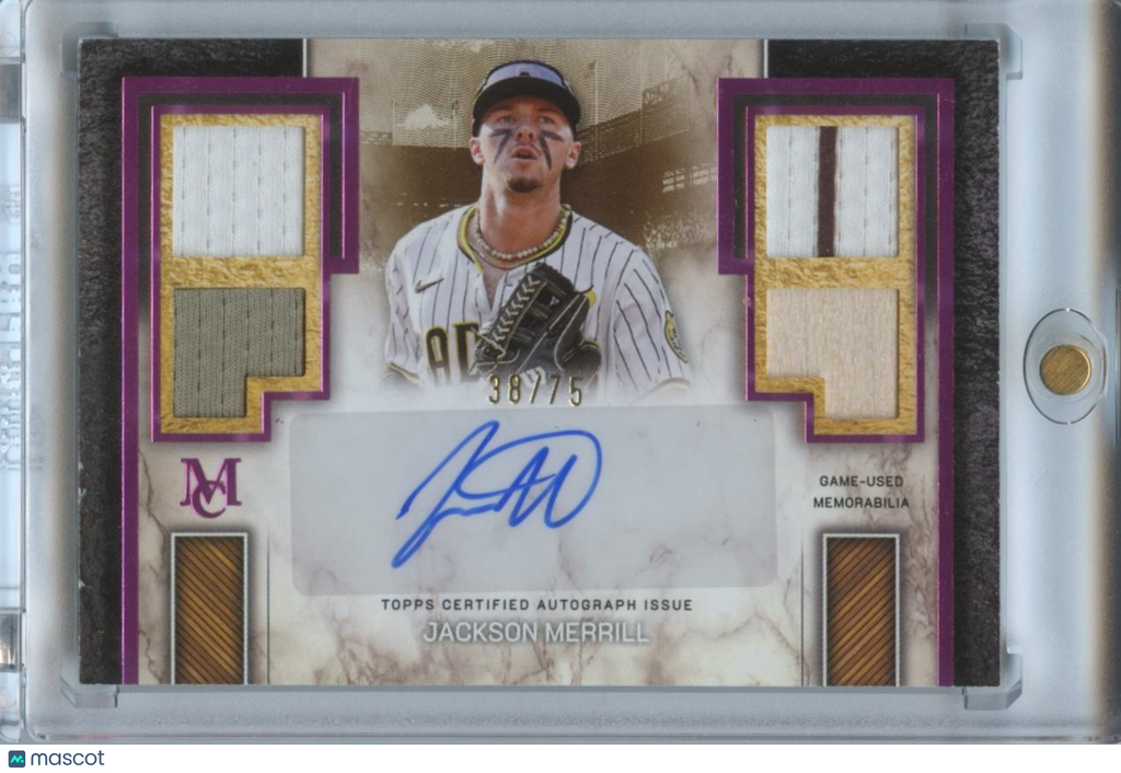 Jackson Merrill 2025 Museum Collection Auto Autograph Patch SD Padres 38/75