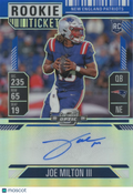 Joe Milton III 2024 Contenders Optic Blue Auto Autograph Patriots Cowboys 75/75