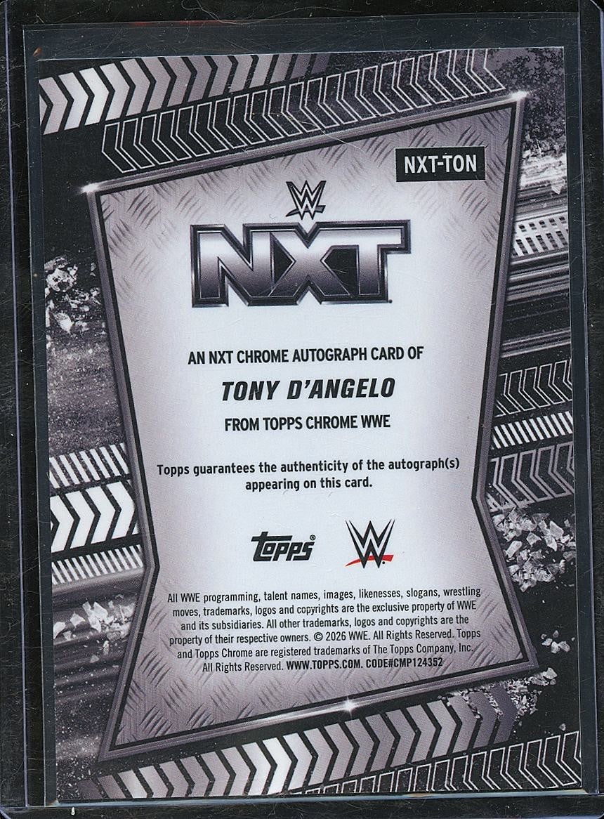 Tony D'Angelo 2025 Topps Chrome GOLD Auto Autograph WWE Wrestling 46/50