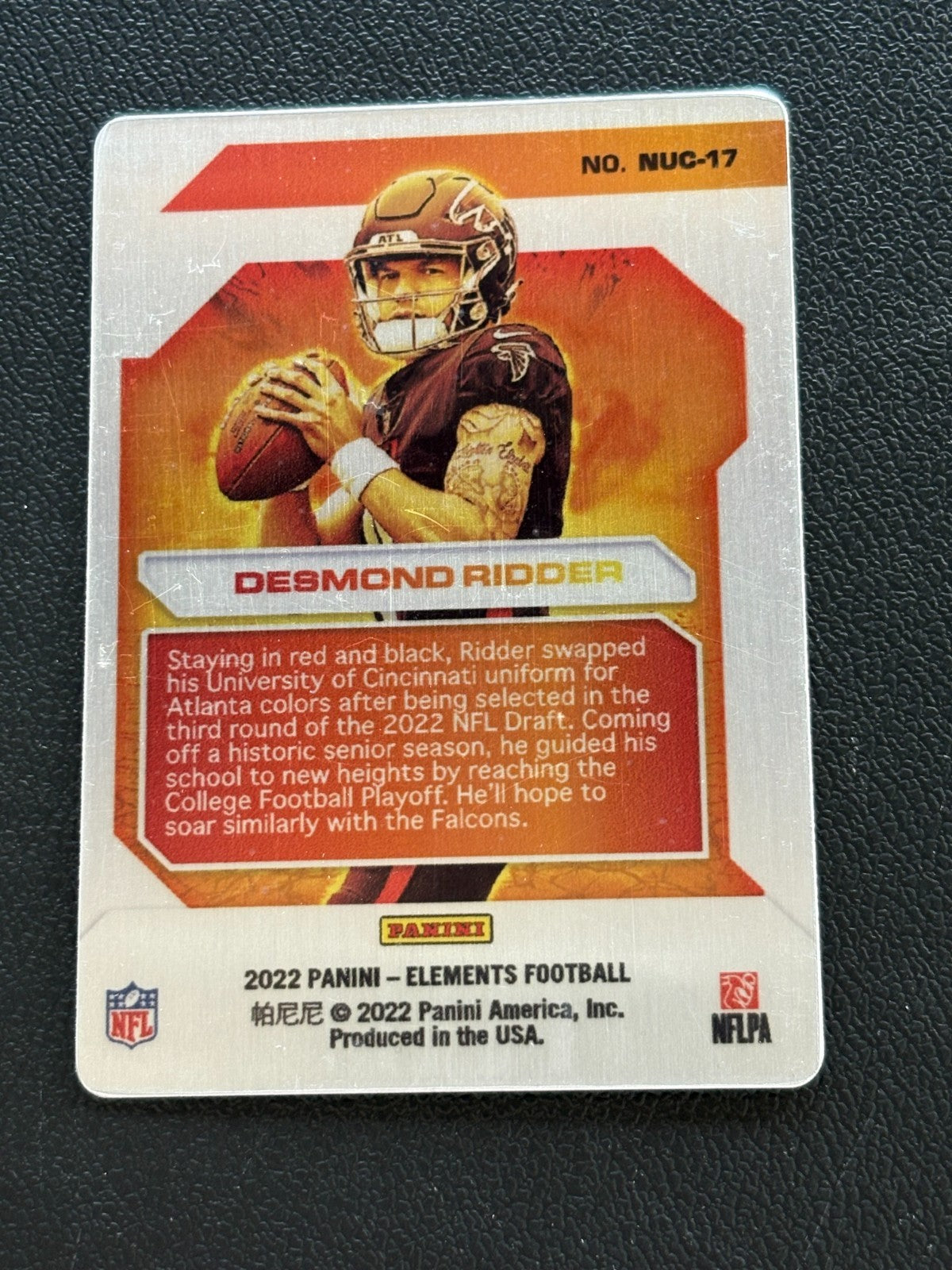 Desmond Ridder 2022 Elements Nuclear SSP CASE HIT Rookie RC Atlanta Falcons