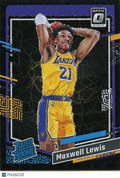 Maxwell Lewis 2023-24 Optic Rated Rookie Black Velocity Prizm RC Lakers 16/39