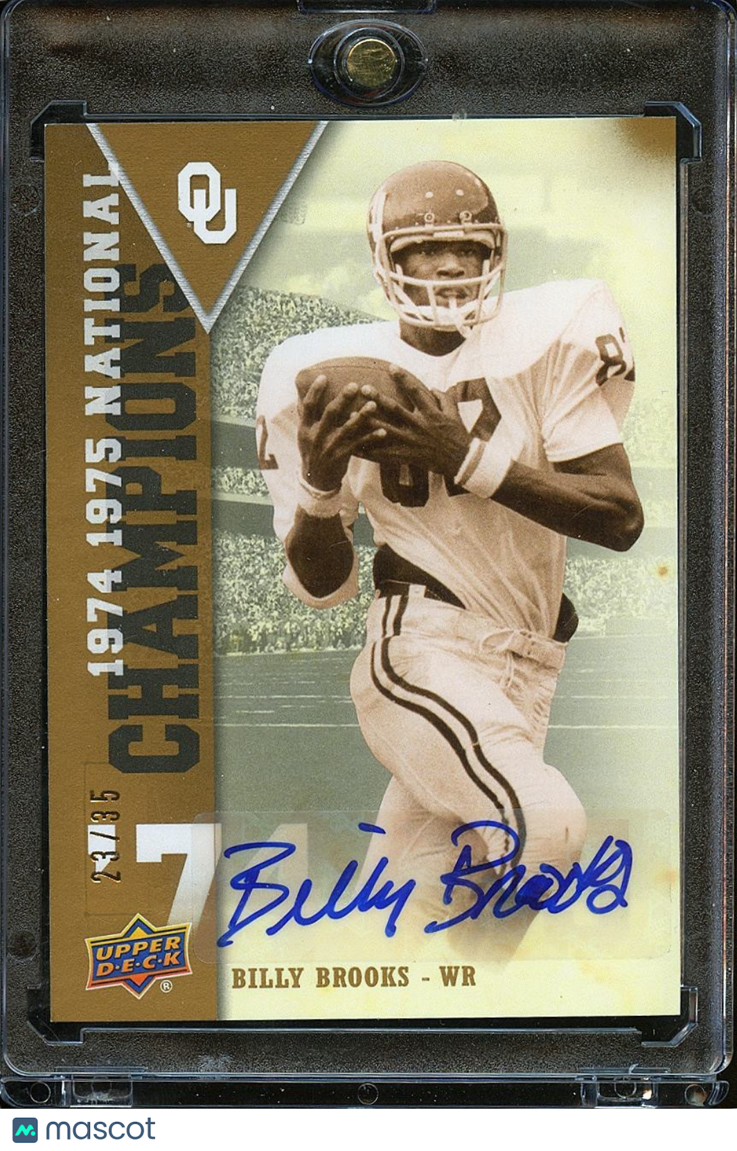 Billy Brooks 2011 Upper Deck GOLD Auto Autograph Oklahoma Sooners 23/35