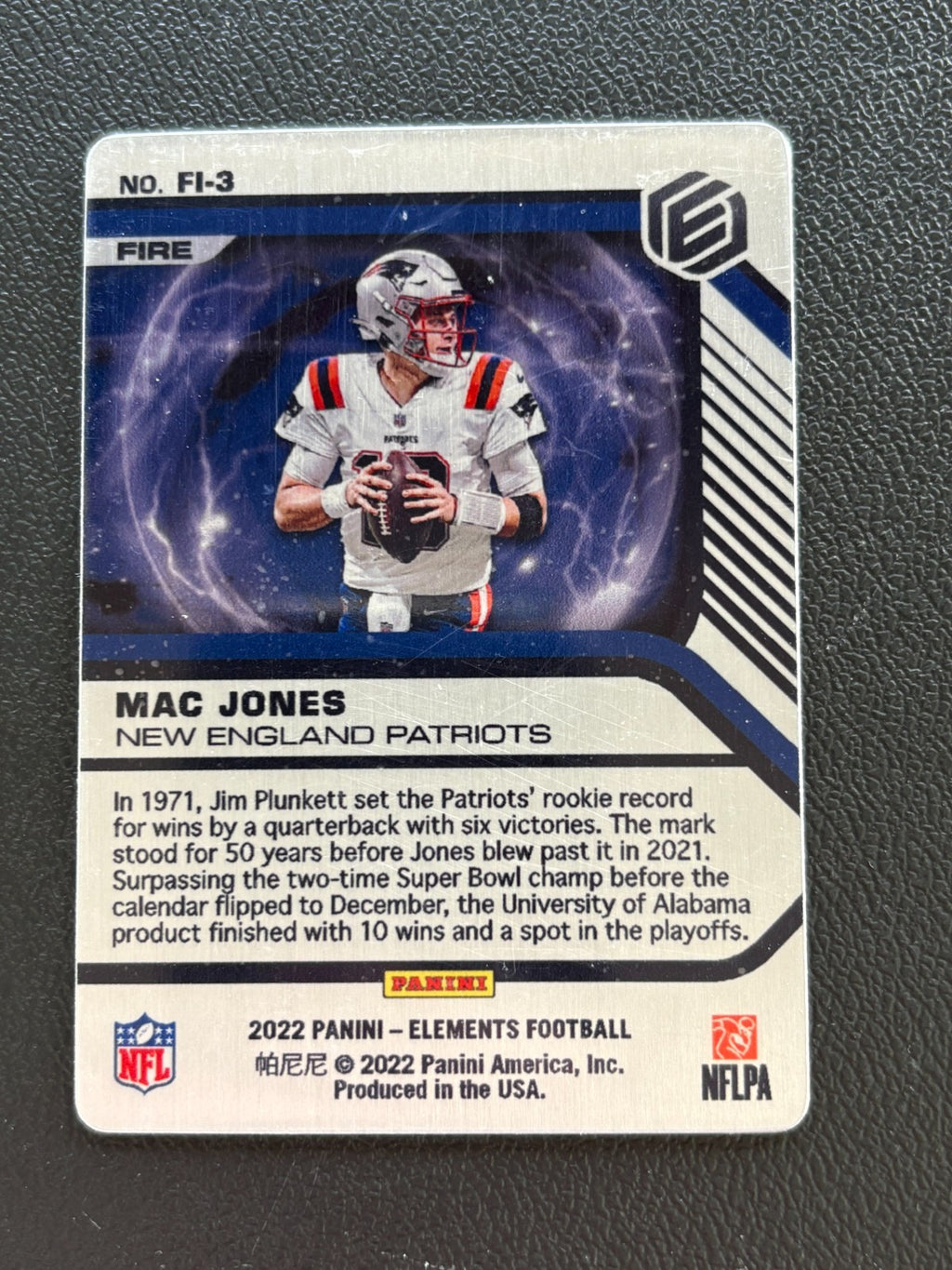Mac Jones 2022 Elements Fire SSP CASE HIT Alabama New England Patriots