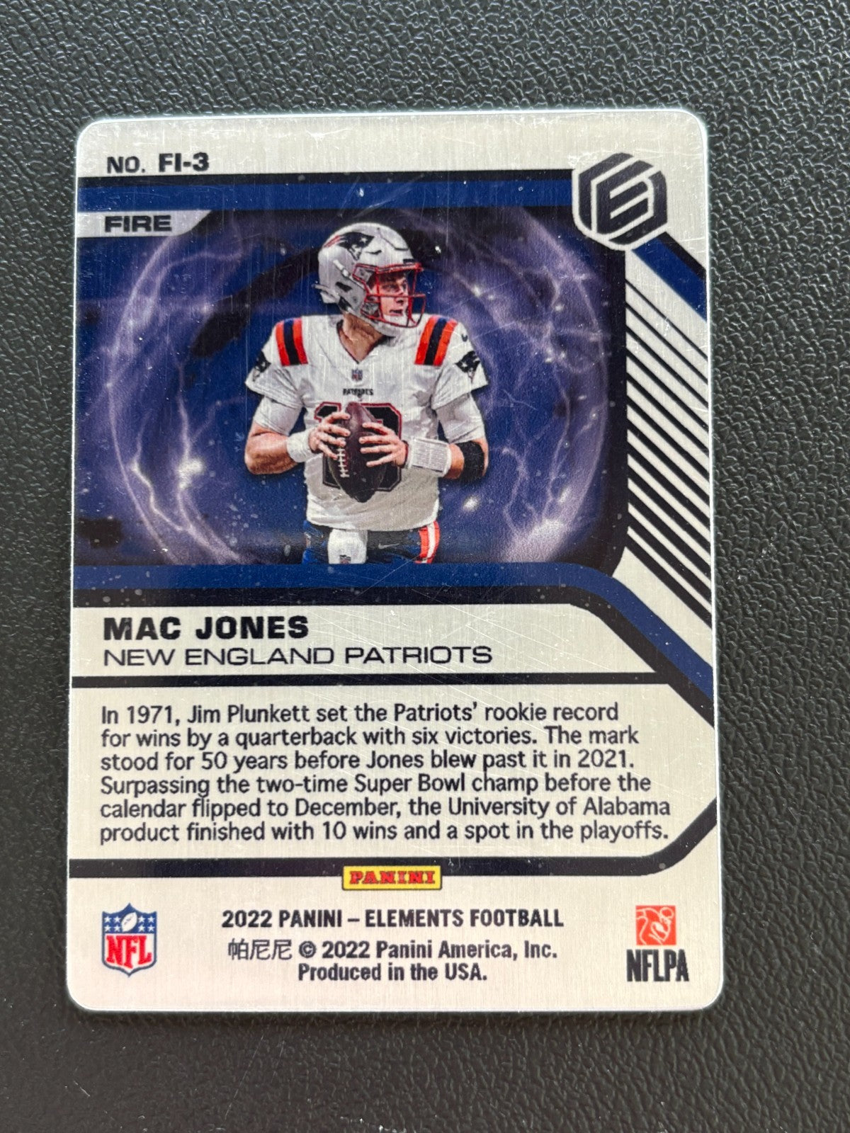 Mac Jones 2022 Elements Fire SSP CASE HIT Alabama New England Patriots