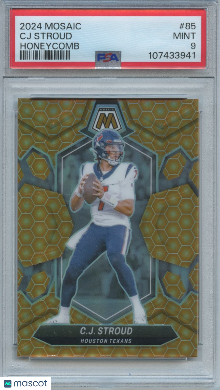 C.J. Stroud 2024 Mosaic Honeycomb Prizm SSP SHORTPRINT Houston Texans PSA 9