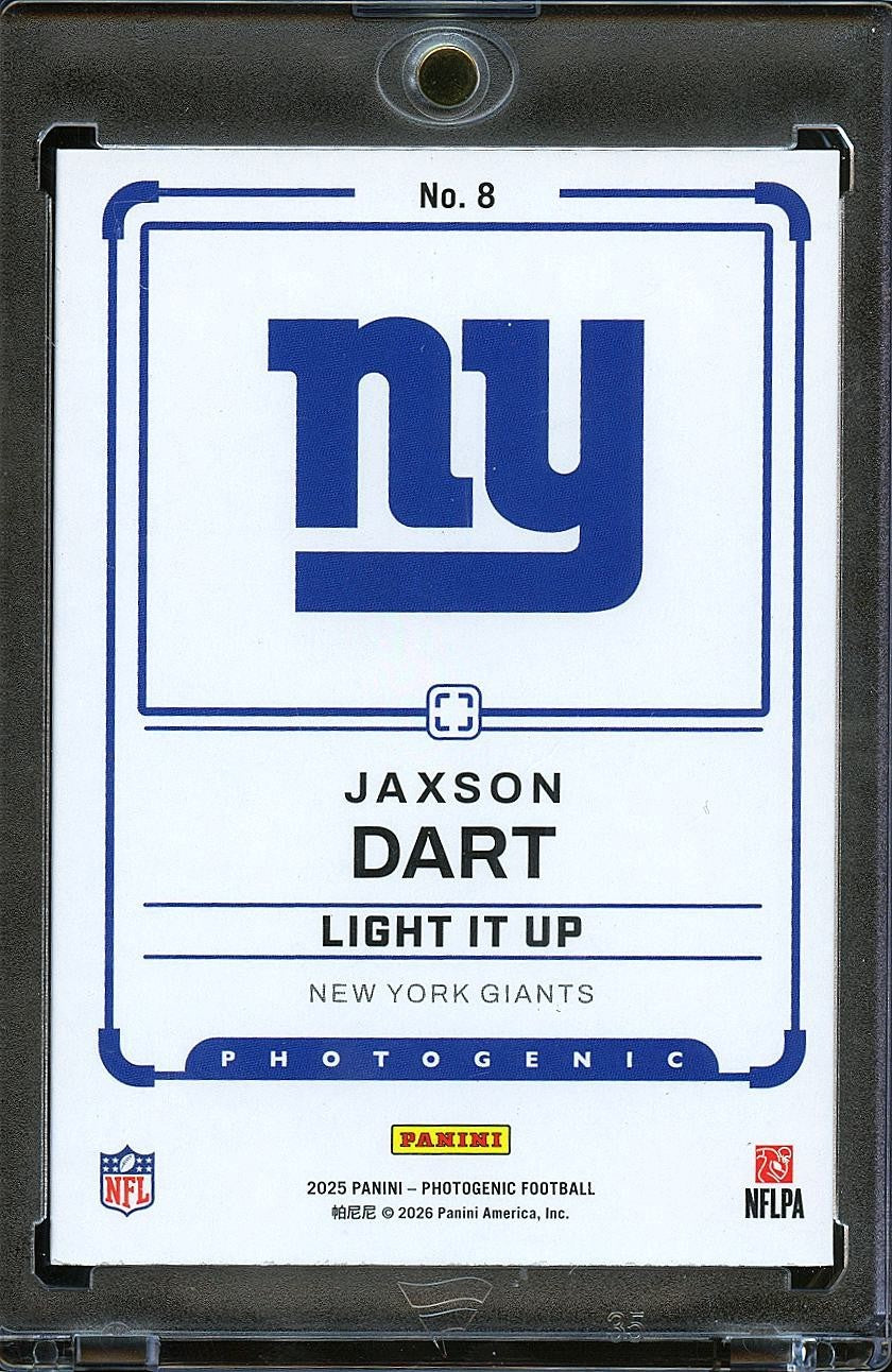 Jaxson Dart 2025 Photogenic Light It Up SSP Rookie RC New York Giants 7/10