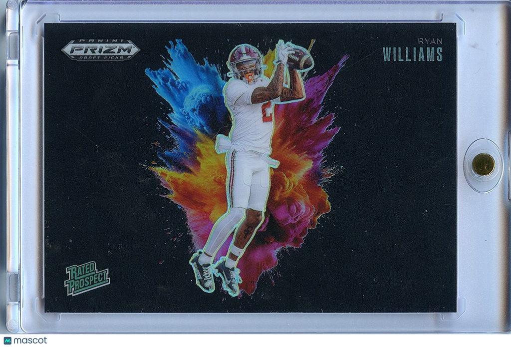 Ryan Williams 2025 Prizm Black Color Blast SSP CASE HIT Rookie RC Alabama