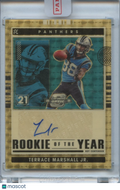 Terrace Marshall Jr. 2021 Contenders Optic Gold Vinyl RC Autograph Panthers 1/1