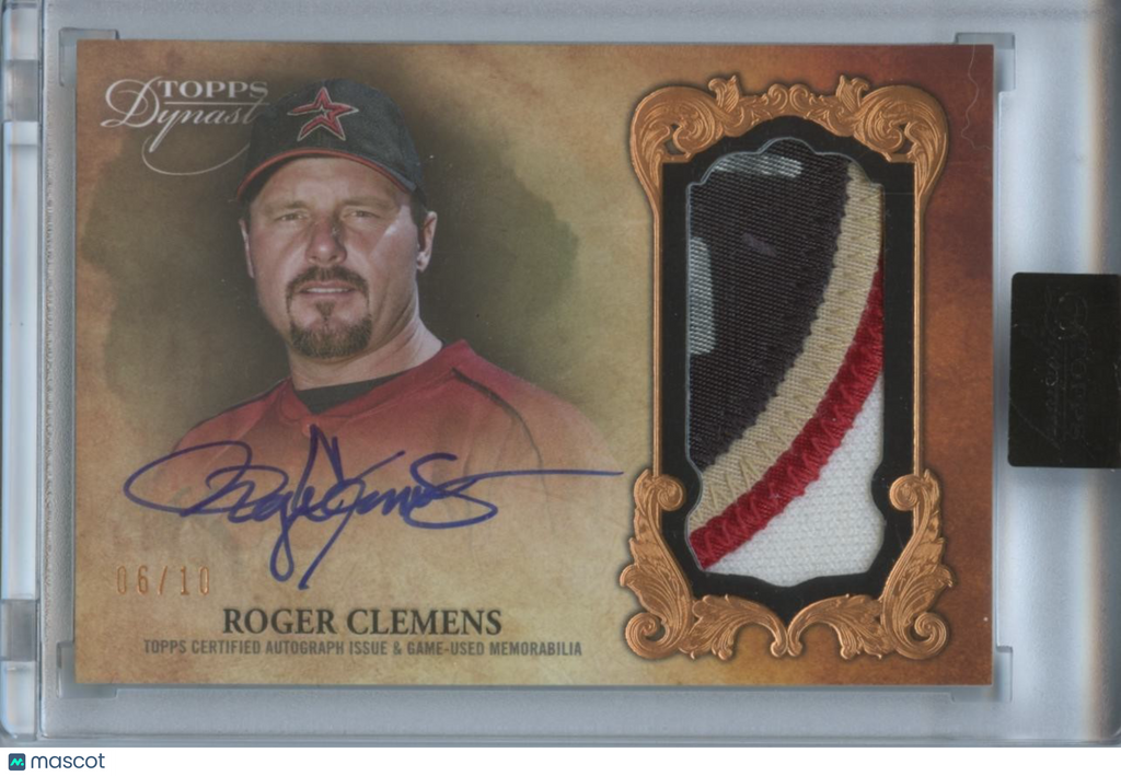 Roger Clemens 2021 Topps Dynasty Auto Autograph Game Worn LOGO Patch Astros 6/10
