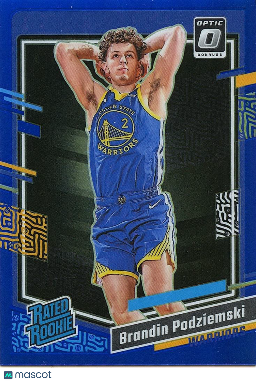 Brandin Podziemski 2023-24 Optic Rated Rookie Blue Prizm RC Warriors 14/49