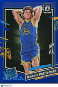 Brandin Podziemski 2023-24 Optic Rated Rookie Blue Prizm RC Warriors 14/49