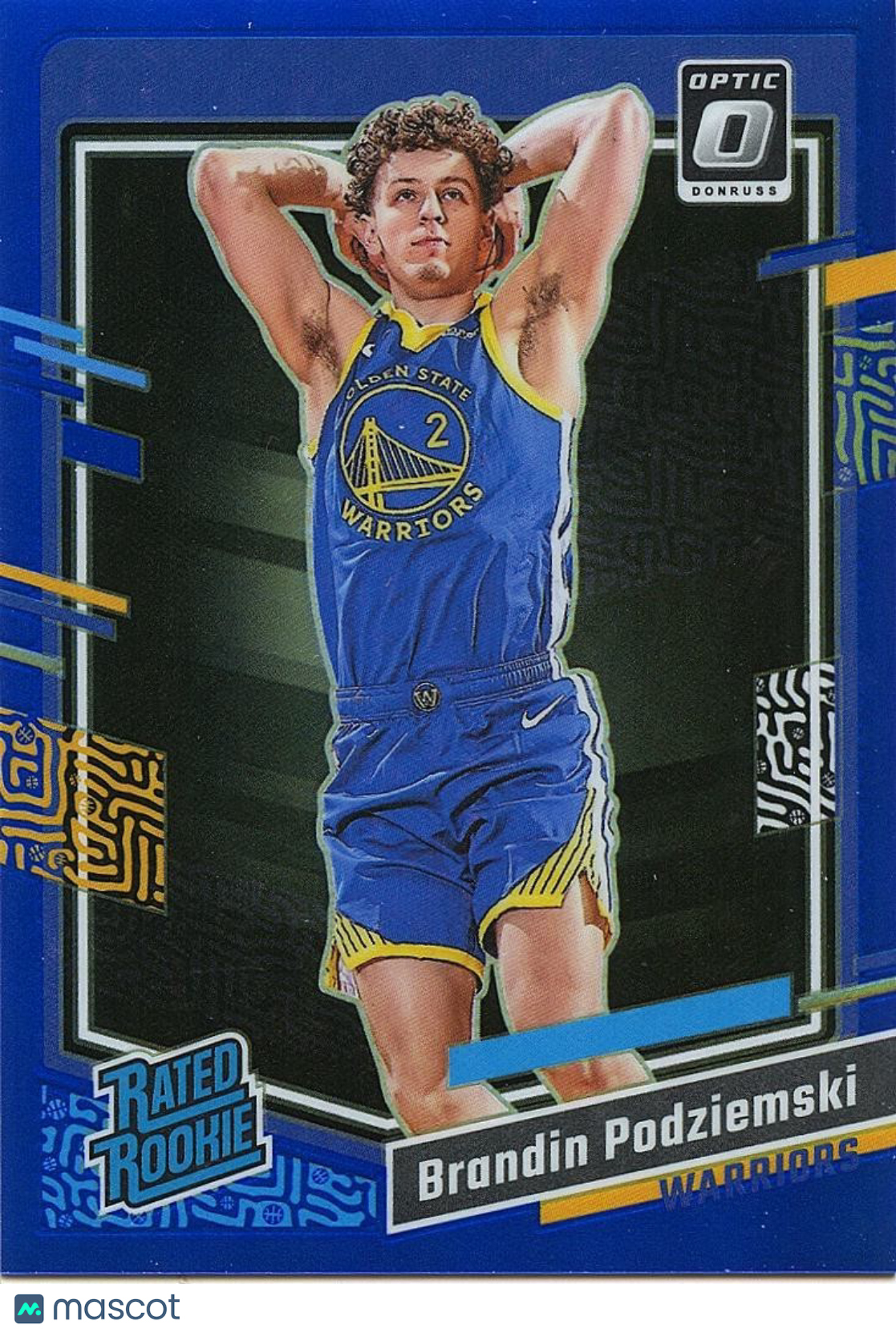 Brandin Podziemski 2023-24 Optic Rated Rookie Blue Prizm RC Warriors 14/49