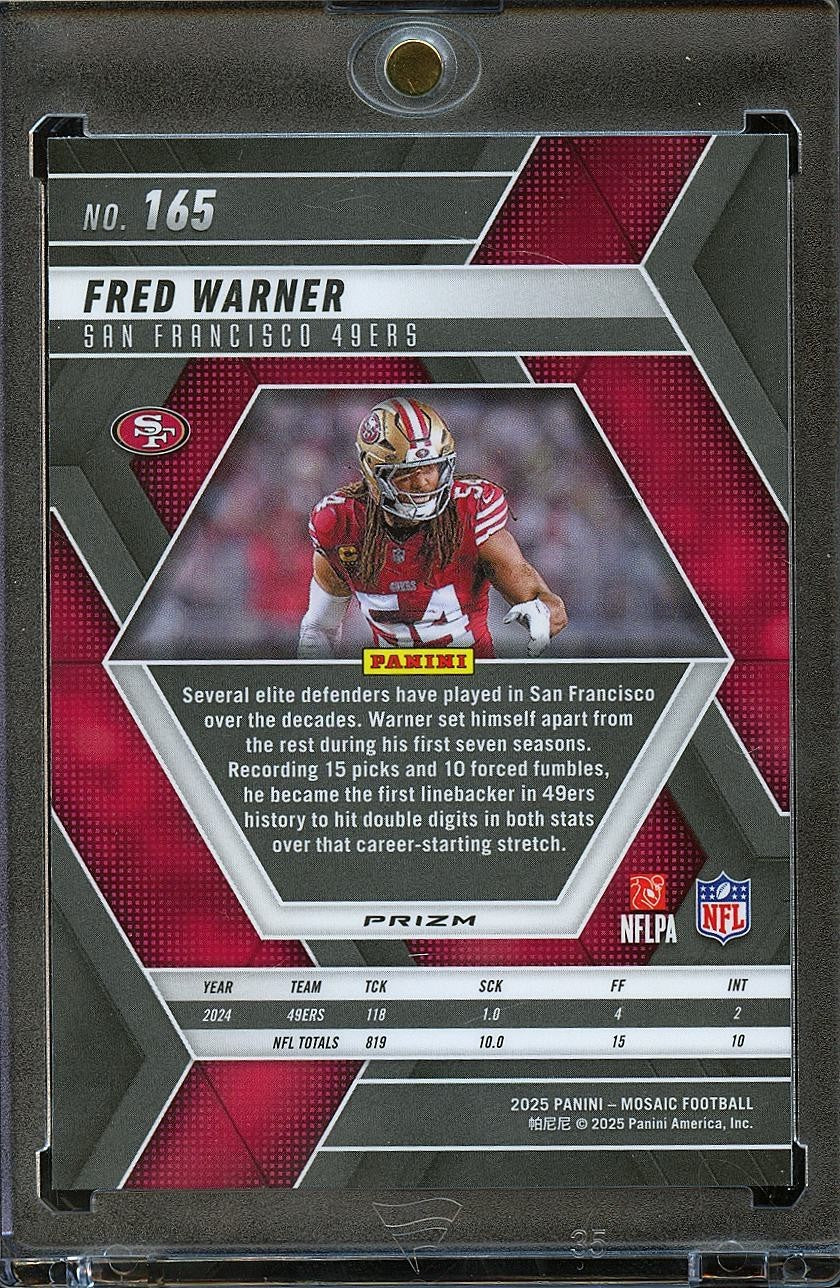 Fred Warner 2025 Mosaic Honeycomb Prizm SSP SHORTPRINT San Francisco 49ers