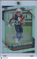 Treveyon Henderson 2025 Prizm Silver Auto Autograph RC Rookie NE Patriots