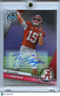 Ty Simpson 2023 Bowman Chrome Auto Autograph RC Alabama LA Rams