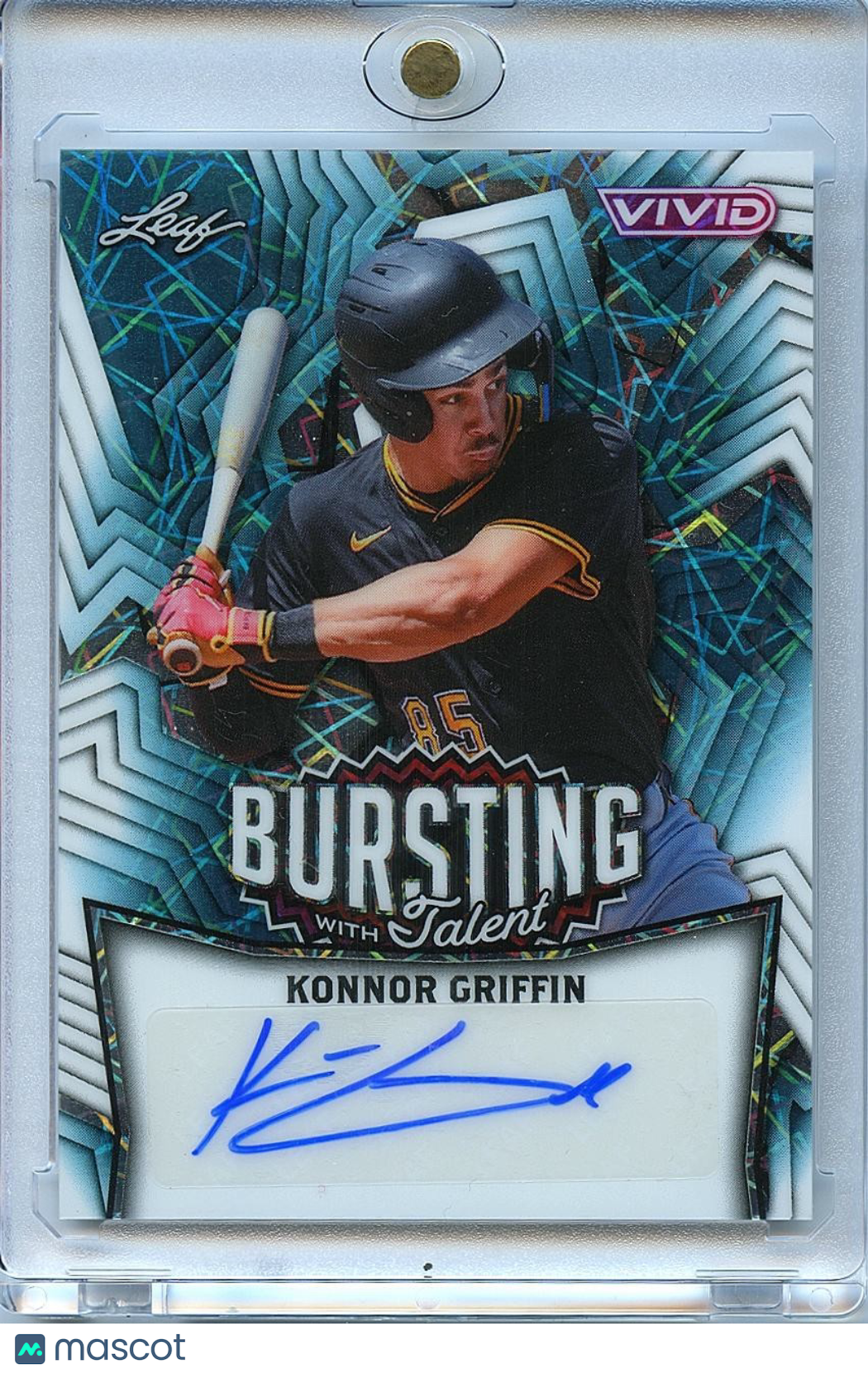 Konnor Griffin 2025 Leaf Vivid Auto Autograph RC Pittsburgh Pirates 6/10