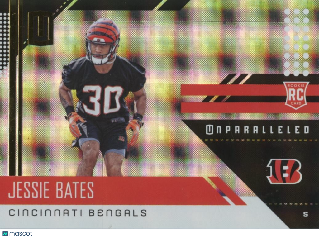 Jessie Bates 2018 Unparalleled Superplaid Rookie RC Cininnati Bengals 65/150