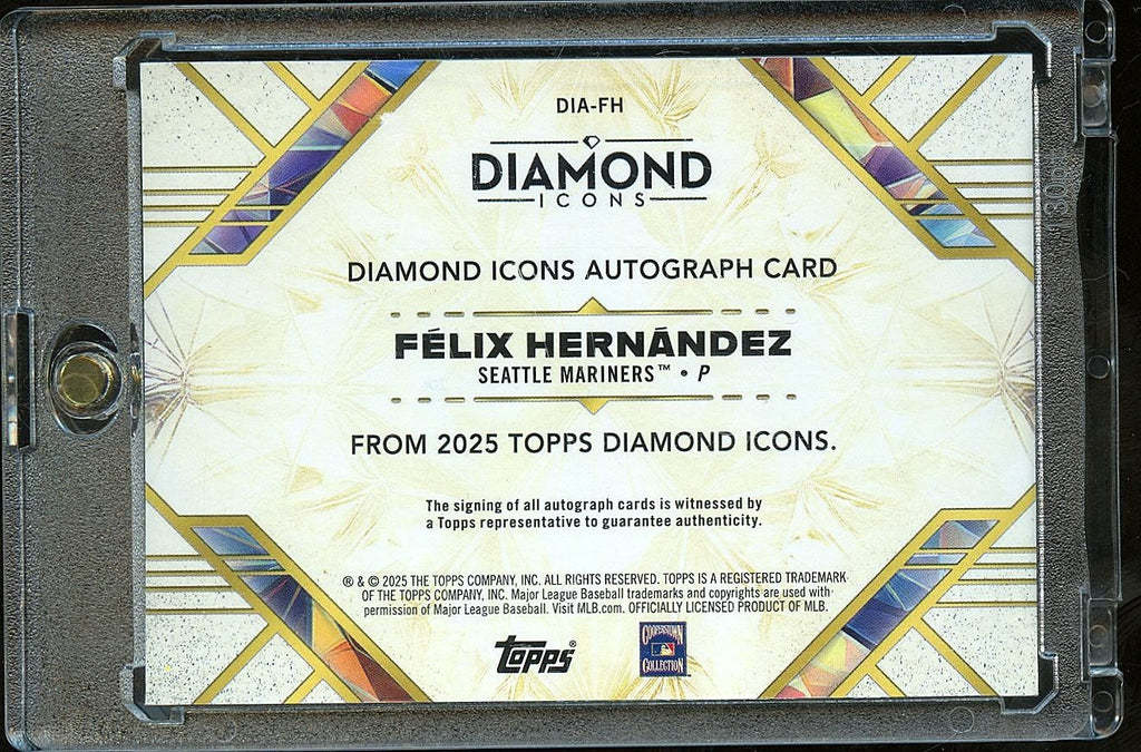 Felix Hernandez Diamond Icons Autohgraph 04/25 Mariners