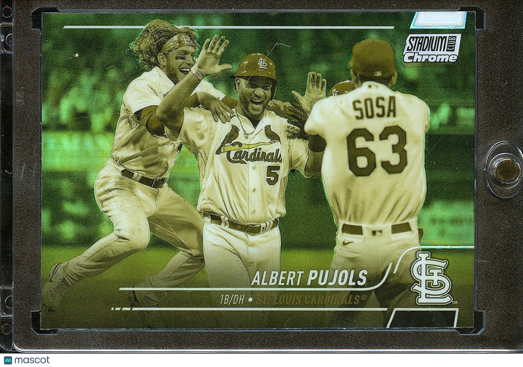 Albert Pujols 2022 Stadium Club GOLD Minted Refractor SSP St. Louis Cardinals