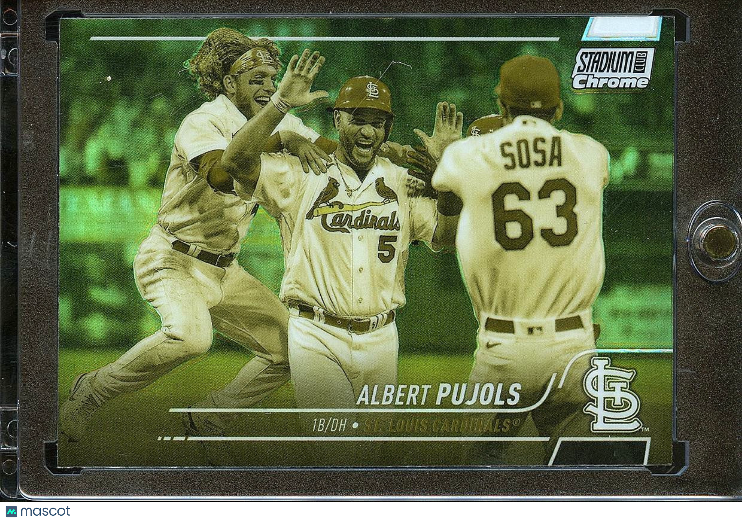 Albert Pujols 2022 Stadium Club GOLD Minted Refractor SSP St. Louis Cardinals