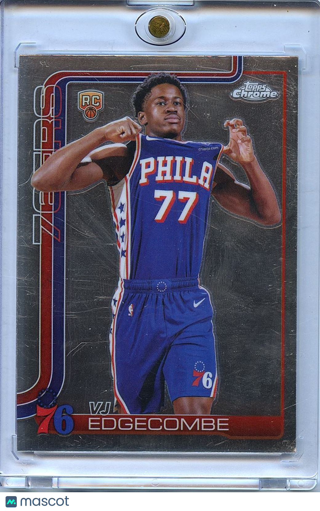 VJ Edgecombe 2025-26 Topps Chrome Image Varation SSP RC Rookie 76ers #253