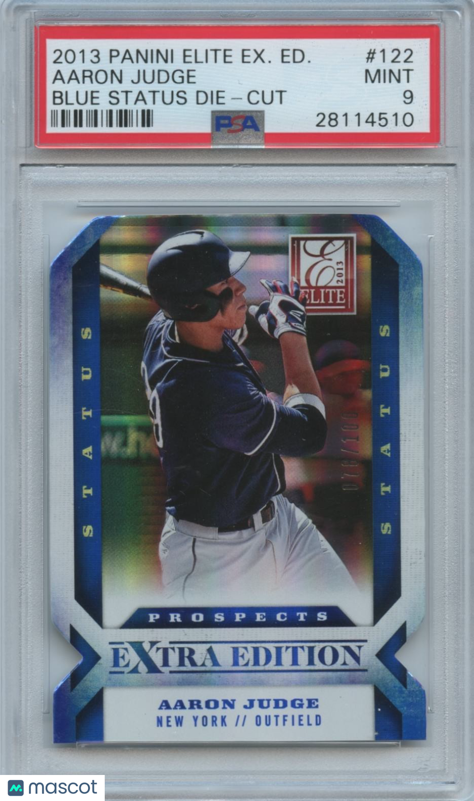 Aaron Judge 2013 Elite Blue Status Rookie RC New York Yankees 78/100 PSA 9