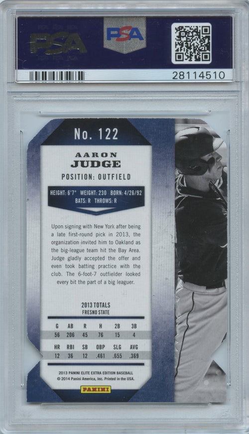 Aaron Judge 2013 Elite Blue Status Rookie RC New York Yankees 78/100 PSA 9