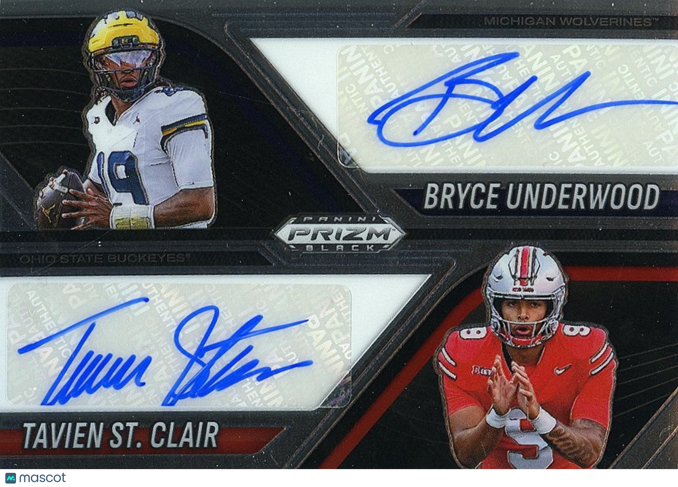 Bryce Underwood / Tavien St. Clair 2025 Prizm Black Dual Auto Autograph Rookie
