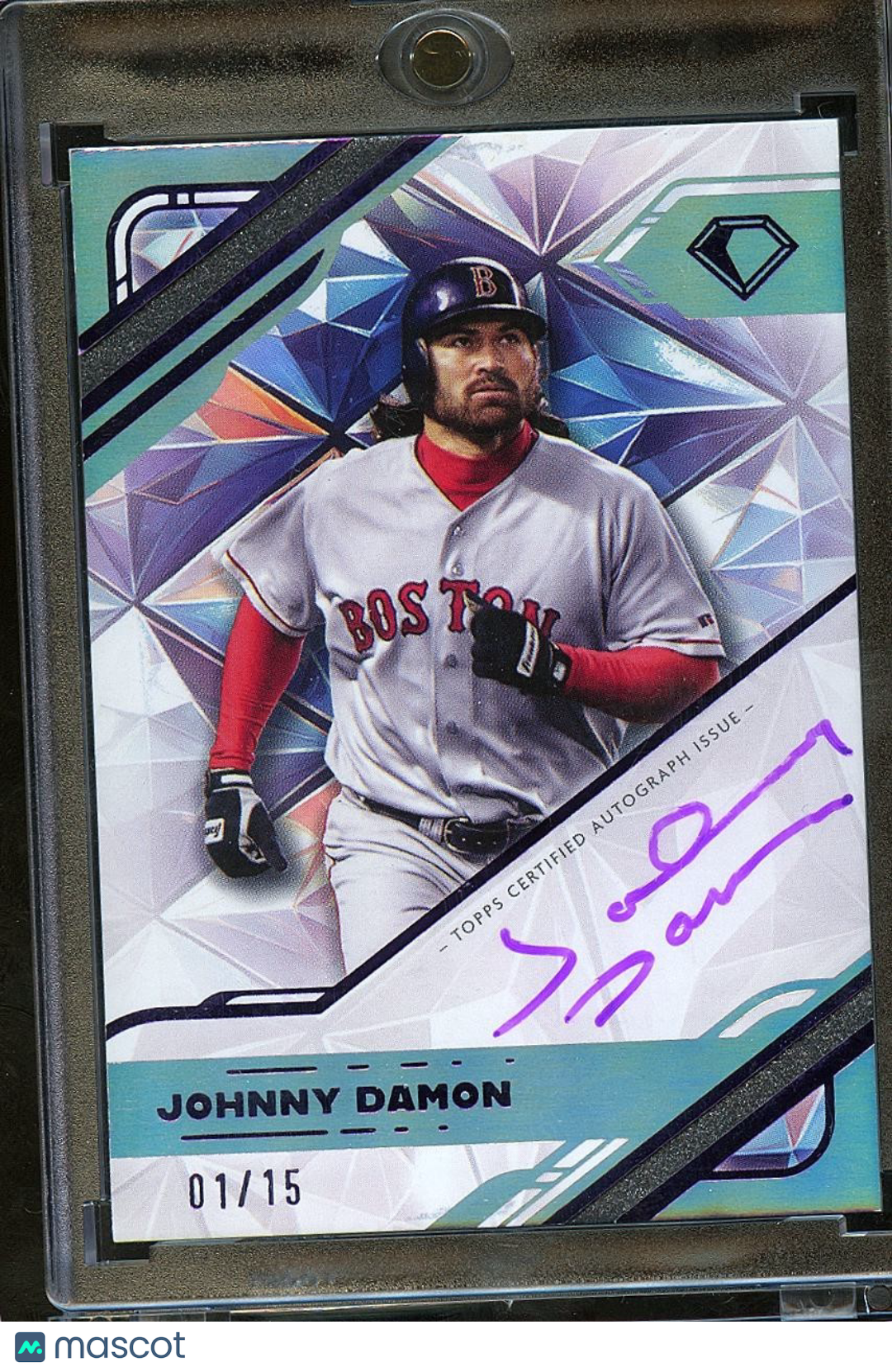 Johnny Damon 2025 Diamond Icons Purple Ink Auto Autograph Boston Red Sox 1/15