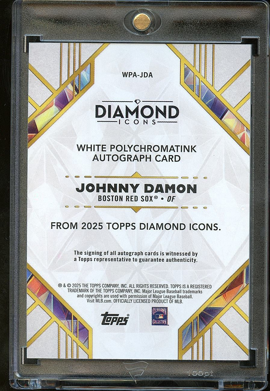 Johnny Damon 2025 Diamond Icons Purple Ink Auto Autograph Boston Red Sox 1/15