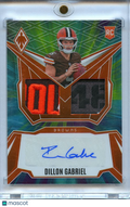 Dillon Gabriel 2025 Phoenix Auto Autograph LOGO Laundry Tag Patch RC Browns /25