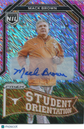 Mack Brown 2025 Prizm NIL Pink Shimmer Auto Autograph Texas Longhorns