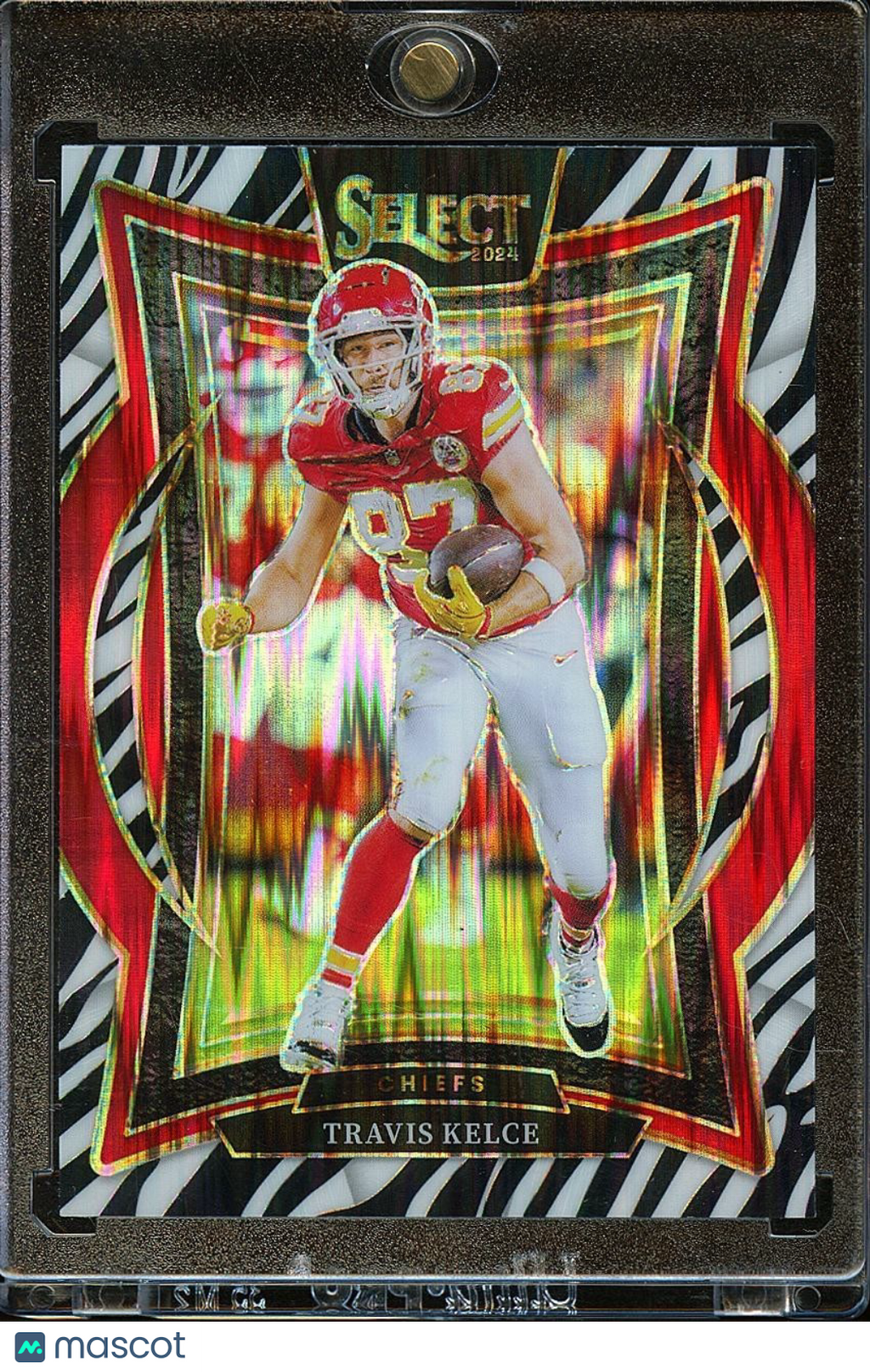 Travis Kelce 2024 Select Zebra Prizm SSP SHORTPRINT Kansas City Chiefs