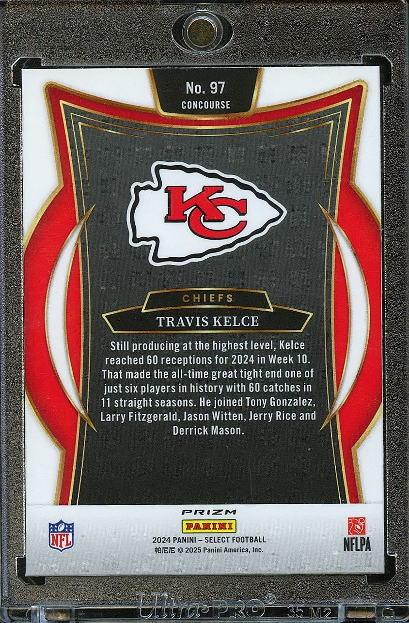 Travis Kelce 2024 Select Zebra Prizm SSP SHORTPRINT Kansas City Chiefs
