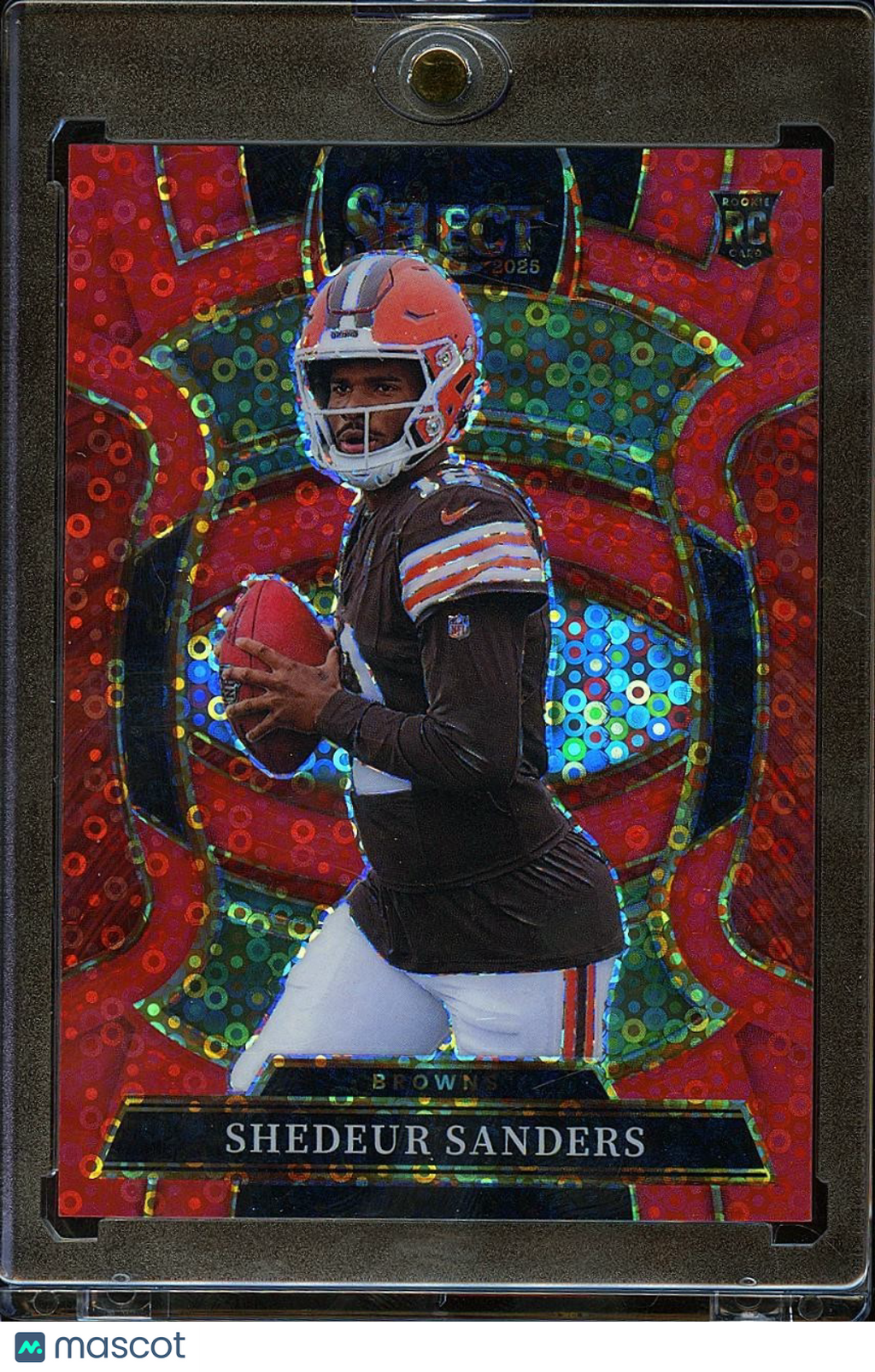 Shedeur Sanders 2025 Select Red Disco RC 01/49 Browns